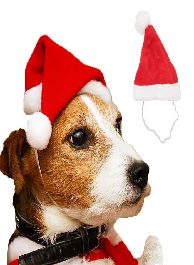 Ankelesz Dog Cat Pet Santa Hat Christmas Pet Costumes Santa Hat Pet Christmas Photo Props for Puppy Kitten - Image 1